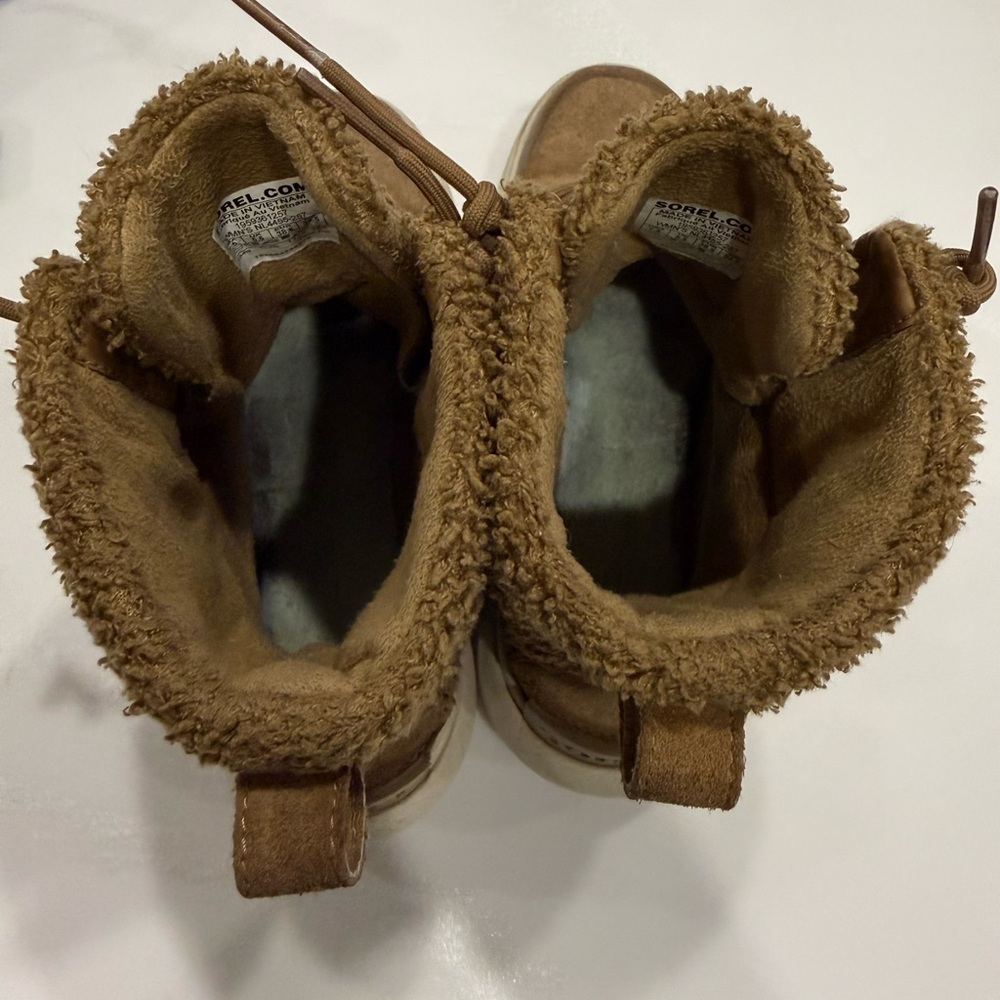 Sorel Explorer Joan II Cozy Fuzzy Lace Up Boots Womens - Picture 3 of 7